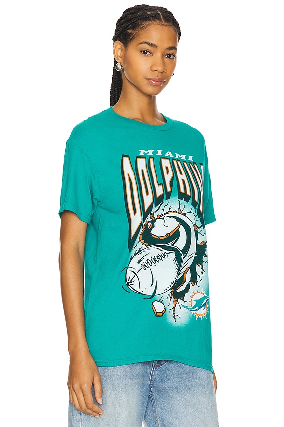view 2 of 4 Dolphins Breakthru Tee in Teal