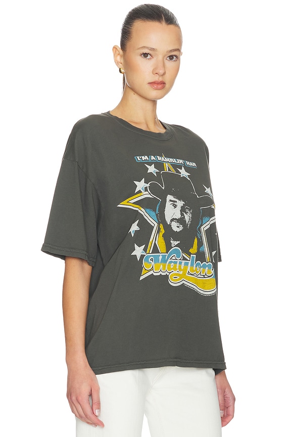 view 2 of 5 Waylon I'M A Ramblin' Man Tee in Vintage Black