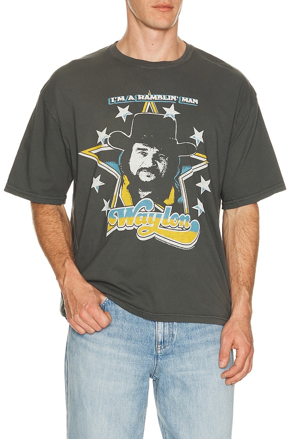 view 1 of 4 Waylon I'M A Ramblin' Man Tee in Vintage Black