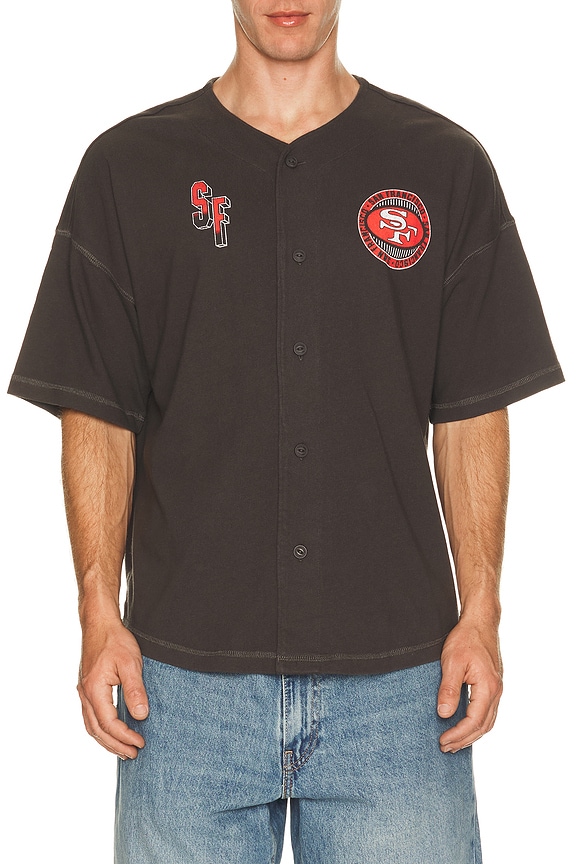 view 2 of 4 49ers Baseball Jersey in Vintage Black