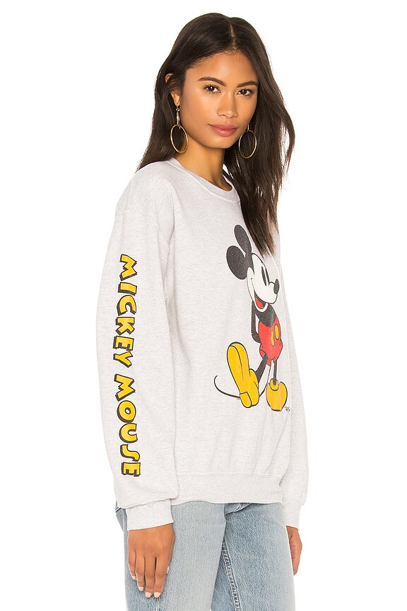 view 2 of 4 Mickey Mouse Classic Oversized Sweatshirt in Ash Heather