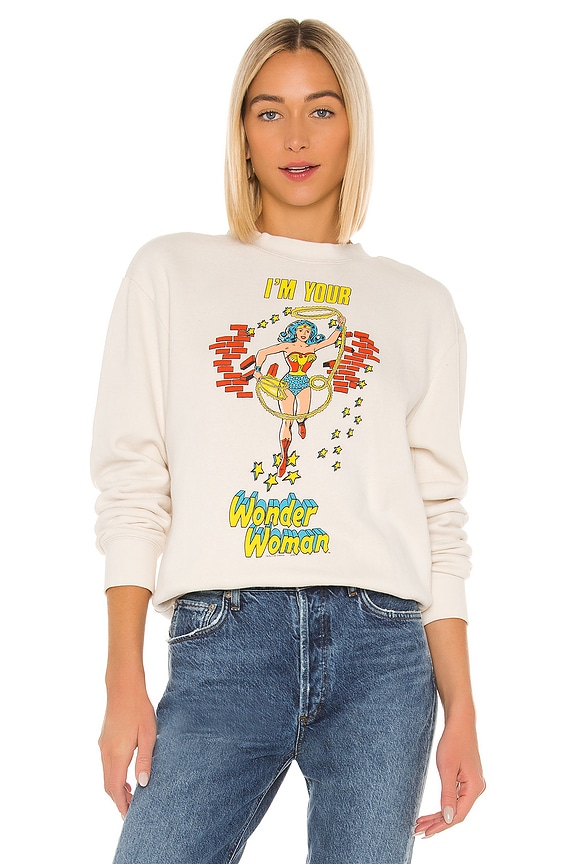 view 1 of 5 SUDADERA GRÁFICA I?M YOUR WONDER WOMAN in Vintage White