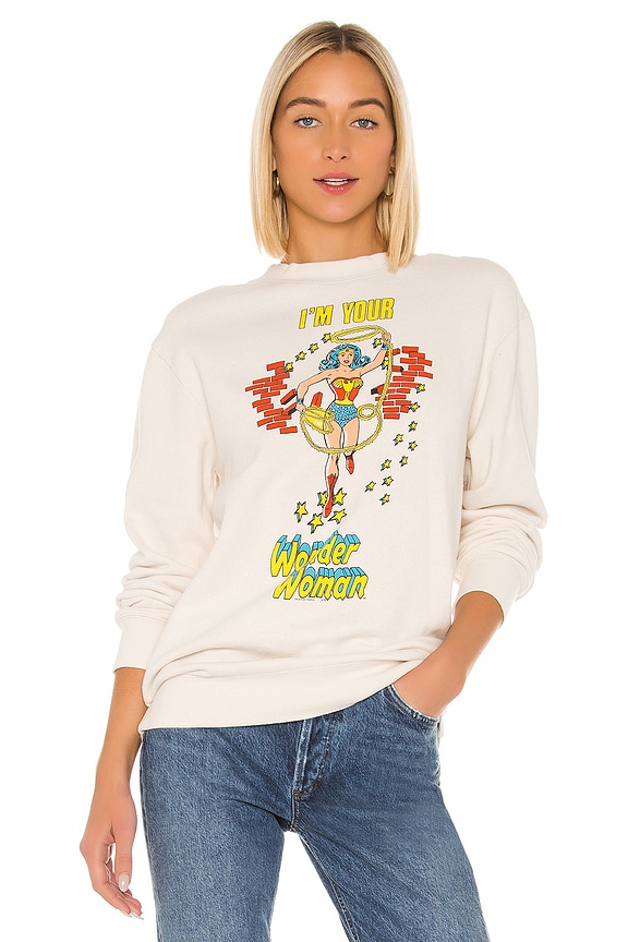 view 2 of 5 SUDADERA GRÁFICA I?M YOUR WONDER WOMAN in Vintage White