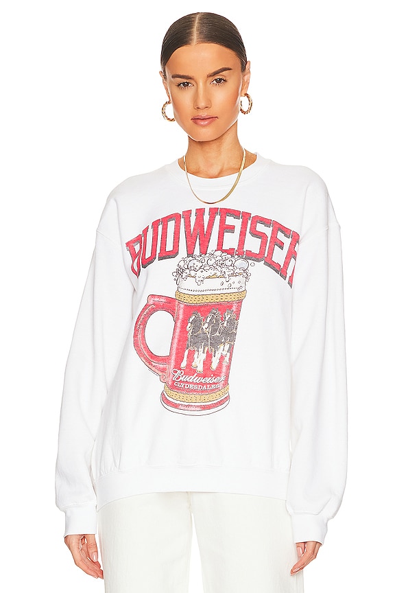 view 2 of 5 BUDWEISER STEIN 그래픽 크루넥 in White