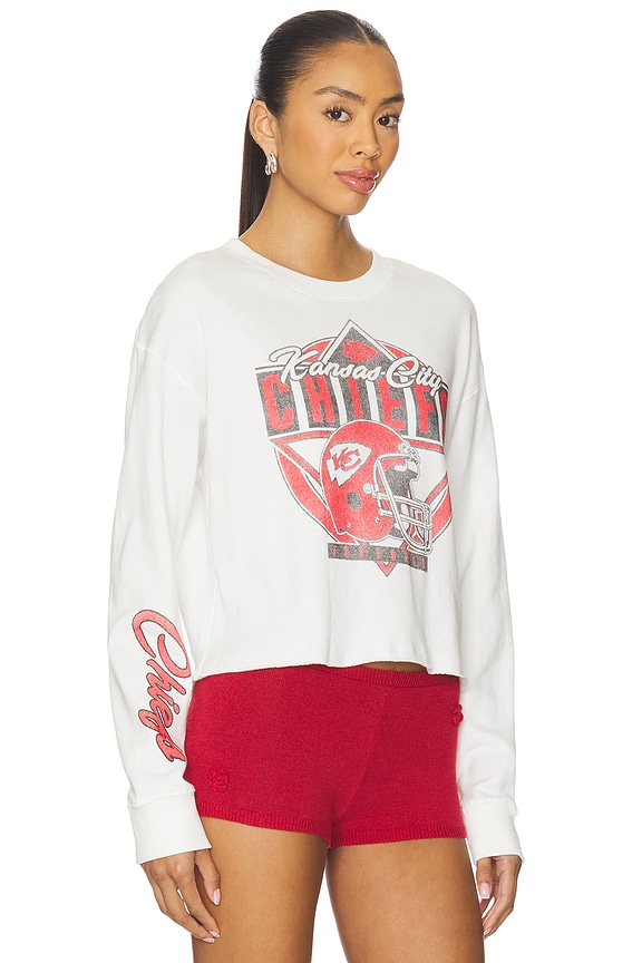 view 2 of 4 Chiefs Helmet Crop Sweatshirt in Vintage White