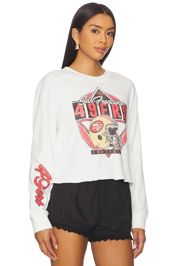view 2 of 4 49ers Helmet Crop Sweatshirt in Vintage White
