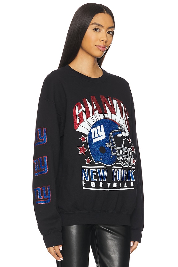 view 2 of 5 Giants Glitter Helmet Crew Fleece in Black