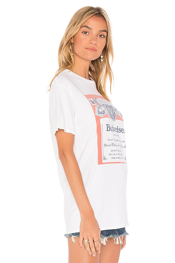 view 2 of 4 Budweiser Label Tee in White