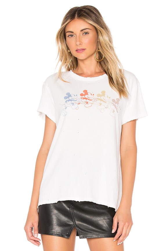 view 2 of 5 Ombre Micky Mouse Tee in Vintage White