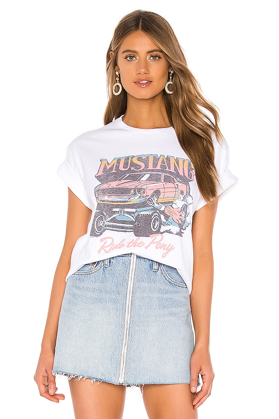 Junk Food Mustang Tee in White | REVOLVE
