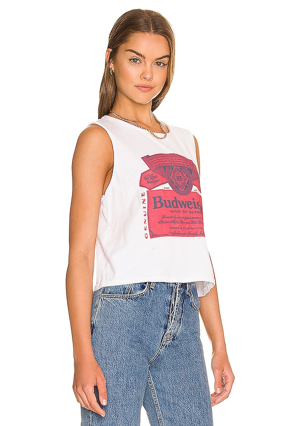 view 2 of 4 Budweiser Label Tank in Vintage White