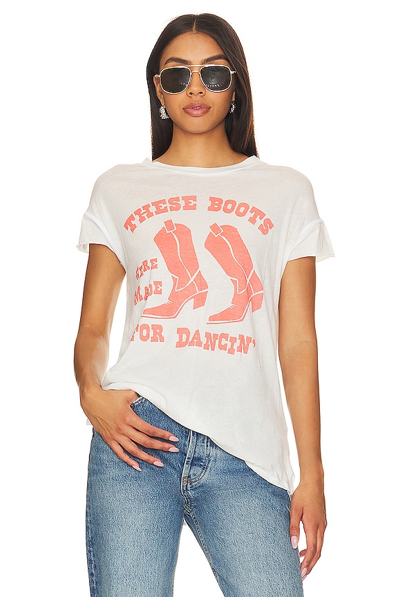 view 1 of 4 T-SHIRT THESE BOOTS WERE MADE FOR DANCIN' in Vintage White