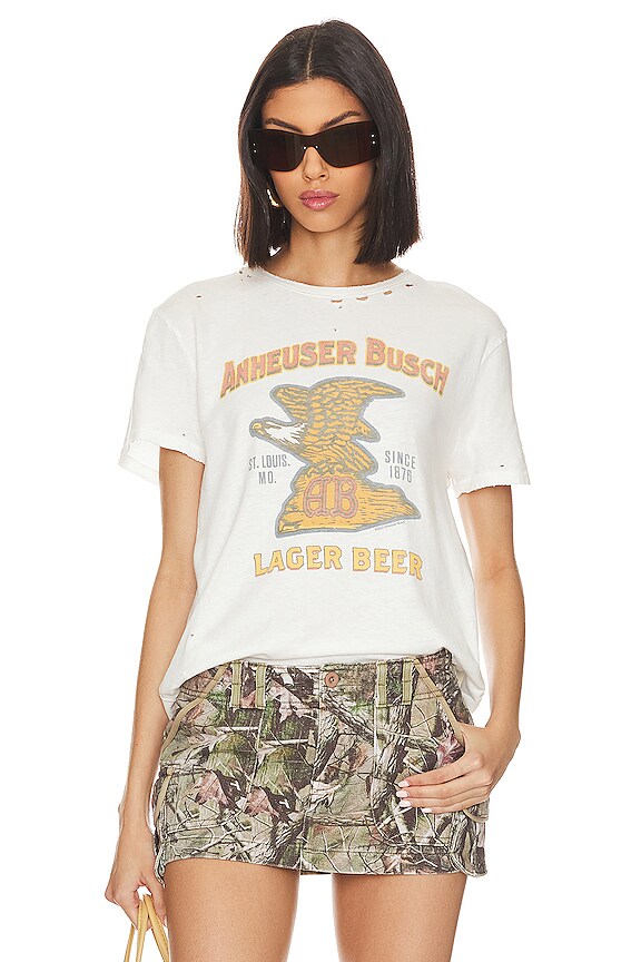 view 1 of 4 Budweiser Ab Eagle Tee in Vintage White