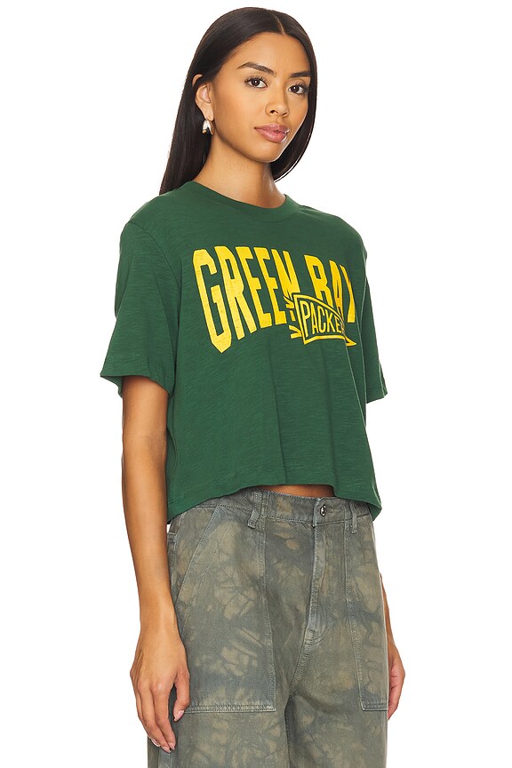 view 2 of 4 Packers Dual Threat Mock Neck Crop Tee in Green