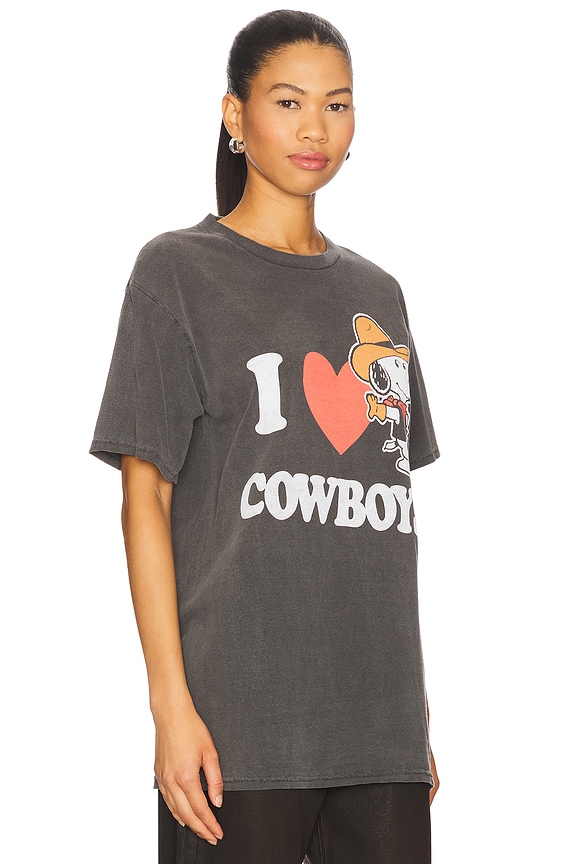 view 2 of 4 I Love Cowboy Snoopy Tee in Vintage Black