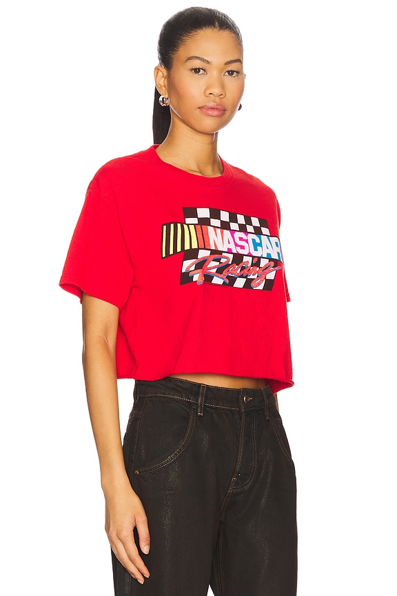 view 2 of 4 T-SHIRT CROPPED NASCAR RACING in Red