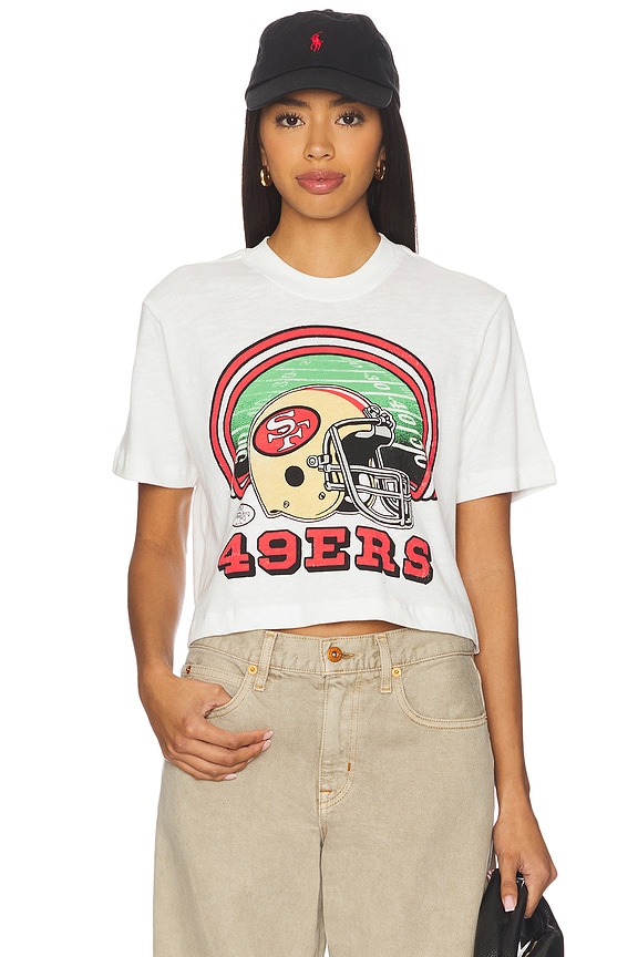 view 1 of 4 49ers Game Time Crop Tee in Vintage White