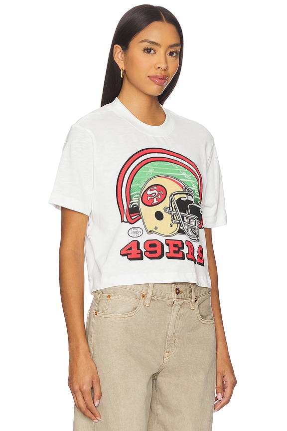 view 2 of 4 49ers Game Time Crop Tee in Vintage White