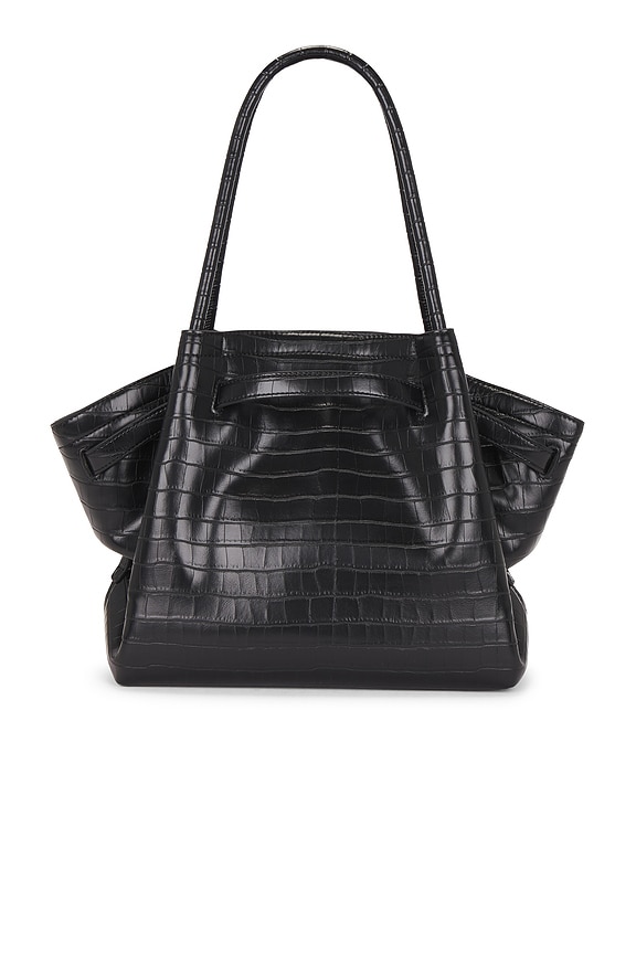 view 2 of 4 BOLSA TOTE MEDIANA HANA in Black Croc
