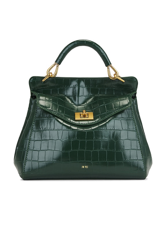 view 2 of 5 Lucia Classic Top Handle Bag in Green Croc