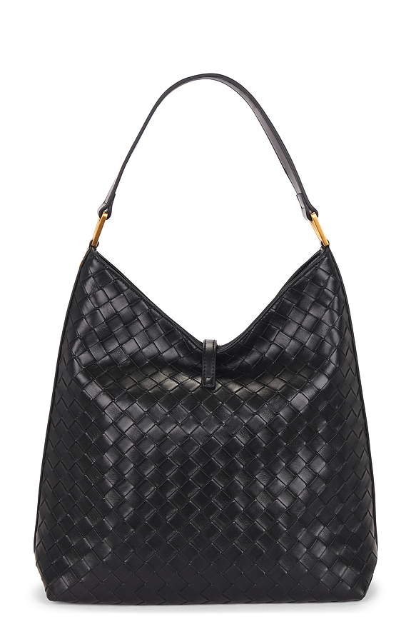 view 2 of 4 Aria Woven Texture Shoulder Bag in Black