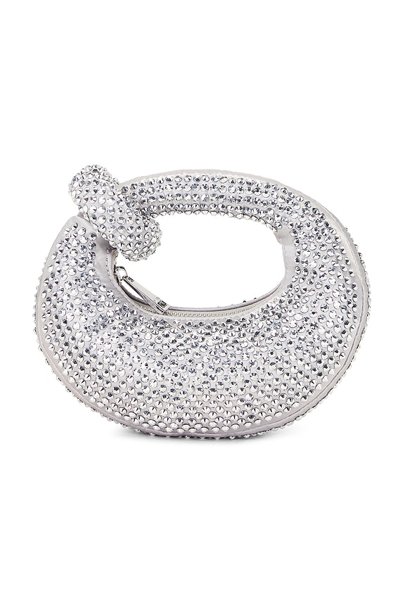 view 1 of 4 Abacus Artificial Crystal Mini Bag in Silver