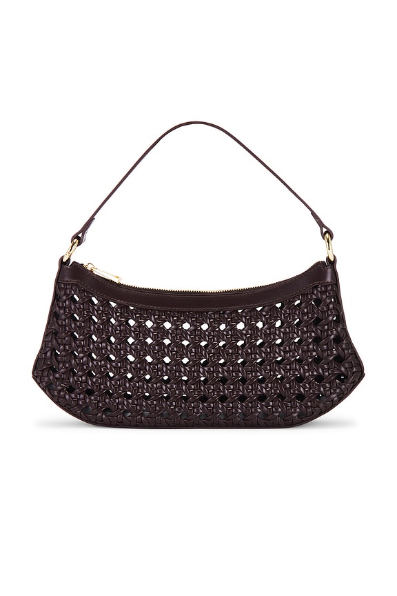 view 1 of 4 Lily Woven Shoulder Bag in Deep Claret