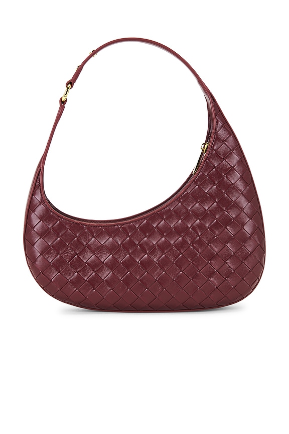 view 2 of 4 Harlee Weave Texture Shoulder Bag in Burgundy