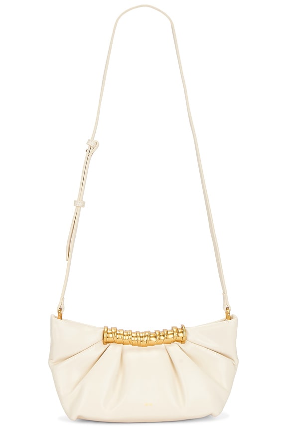 view 1 of 4 Leia Pleated Clutch in White