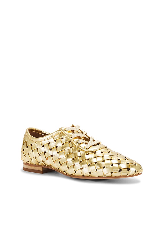 view 2 of 5 Kayla Weave Strap Flat Shoes in Gold