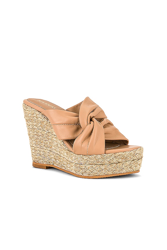 view 2 of 5 Malang Leather Wrap Wedge in Nutmeg