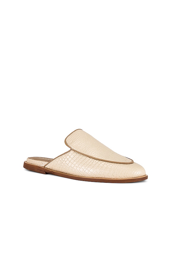 view 2 of 5 Sardinia Snake Embossed Mule in Off White
