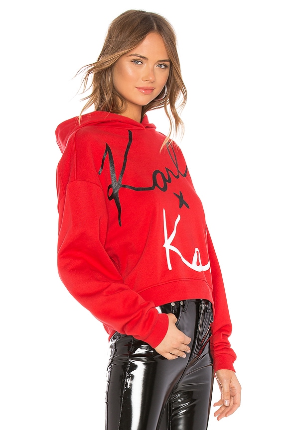 view 2 of 4 Cropped Sweatshirt in Red