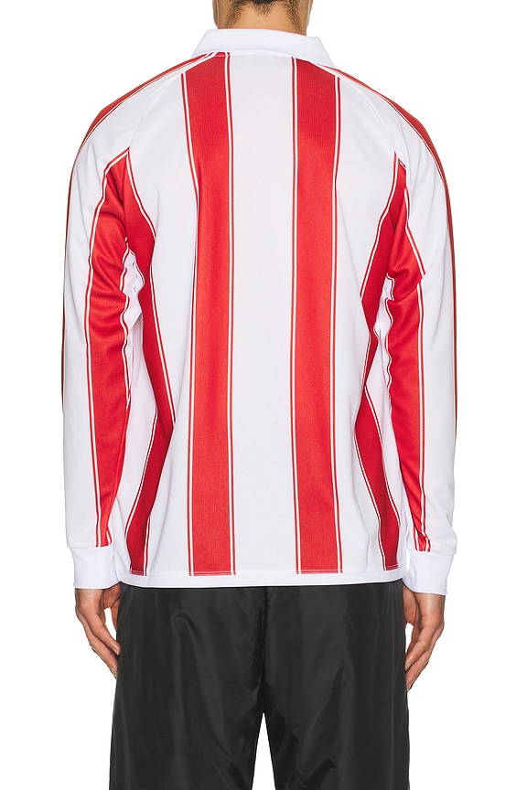 view 2 of 5 Authentic Oden Long Sleeve Jersey in White & Red