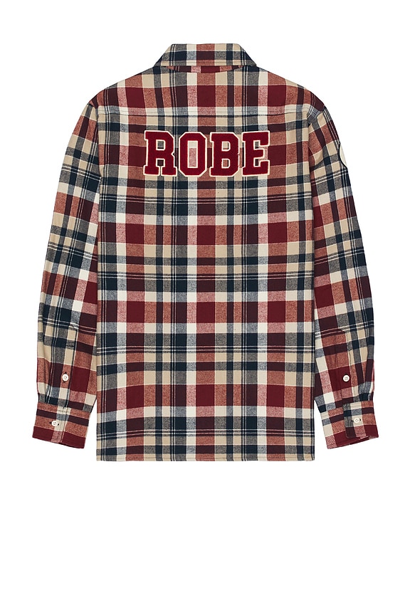 view 2 of 4 x Robe Giovani Terracotte Flannel Shirt in Beige & Cream