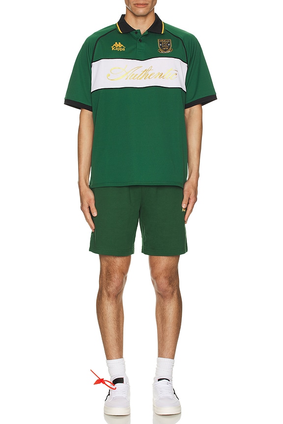 view 5 of 5 Authentic Norton Short Sleeve Polo in Green Eden & White