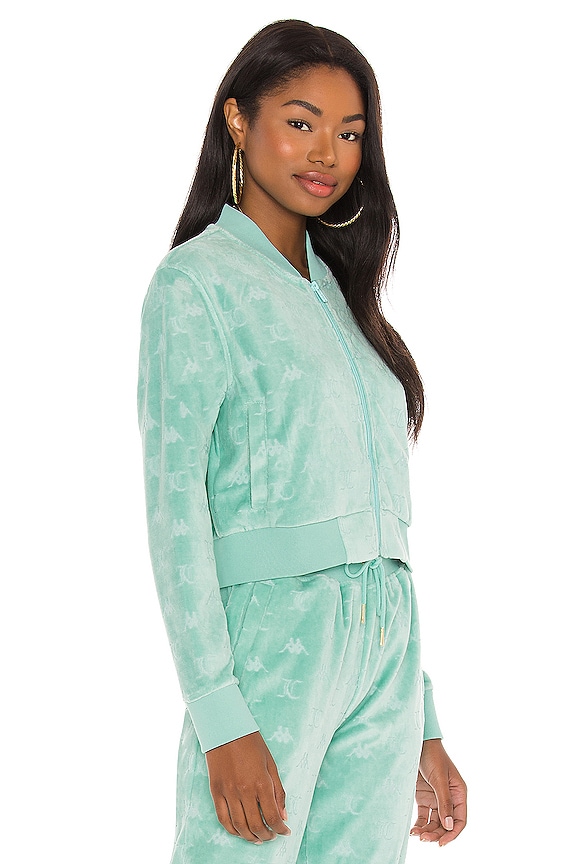 view 2 of 5 x JUICY COUTURE Elasi Zip Up in Green Light Ocean