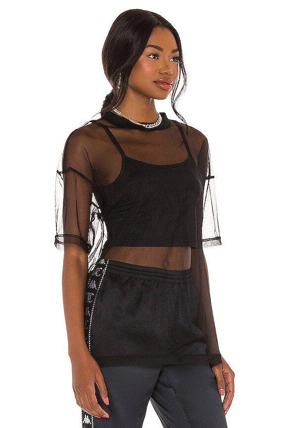 view 2 of 4 x JUICY COUTURE Elena Top in Black Smoke