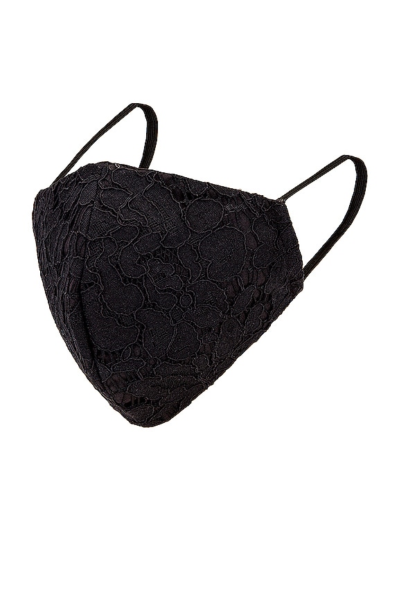 view 1 of 4 Maggie Lace Face Mask in Black