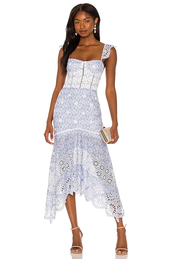 view 1 of 3 Irma Eyelet Mini Dress in Blue Print