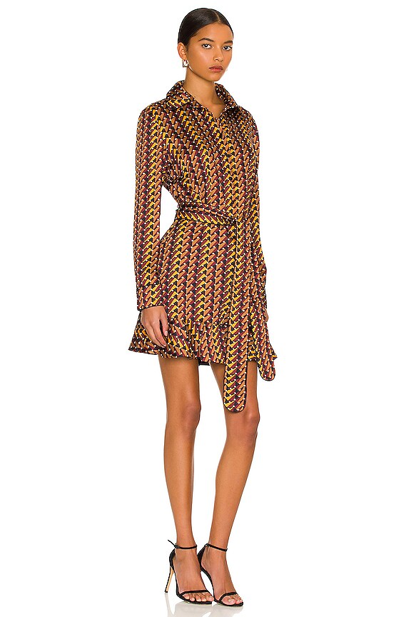 view 2 of 4 Jackie Print Mini Dress in Safron Zig Zag