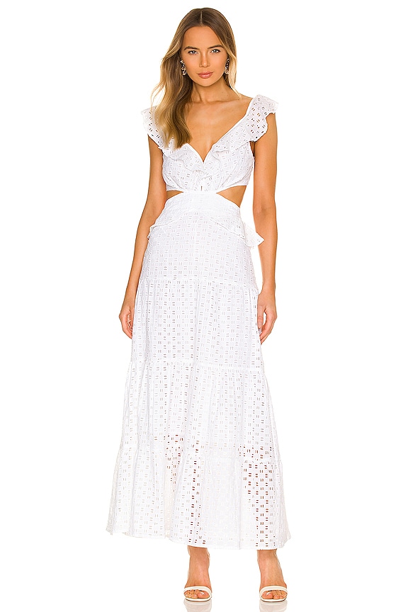 Karina Grimaldi Marigot Eyelet Dress in White | REVOLVE