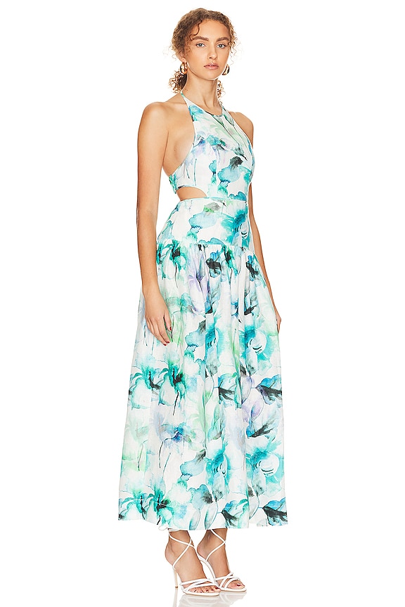 view 2 of 3 ROBE MI-LONGUE ESMEE in Water Lillies