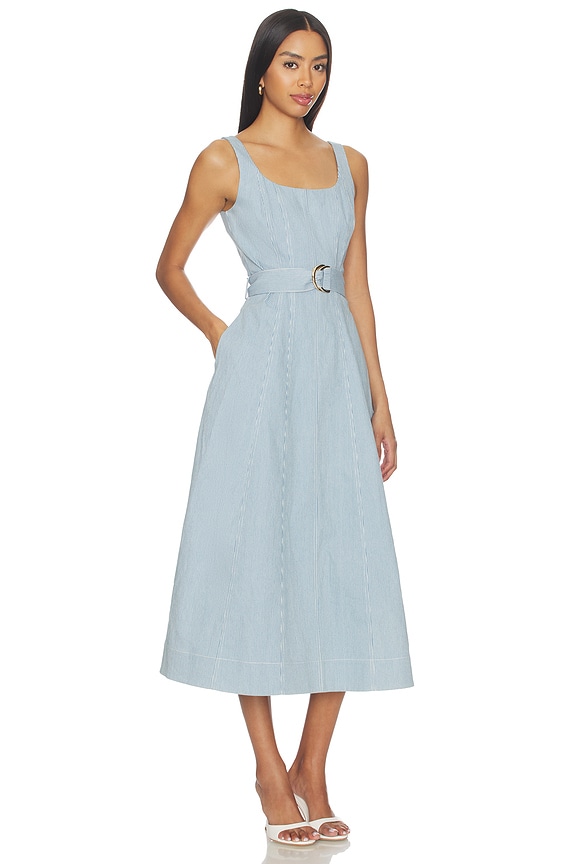 view 2 of 4 ROBE MAXI EN DENIM LILLIANA in Striped Denim