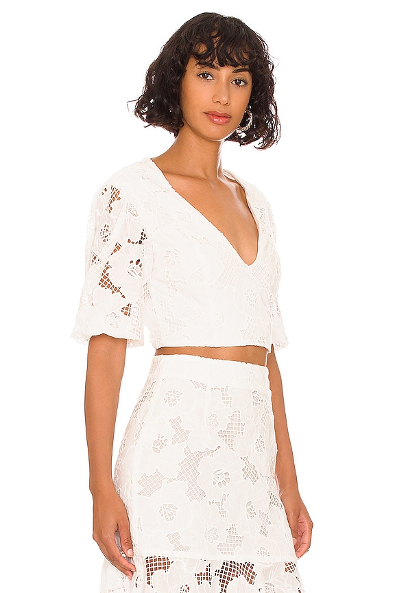 view 2 of 4 Quinn Lace Top in White