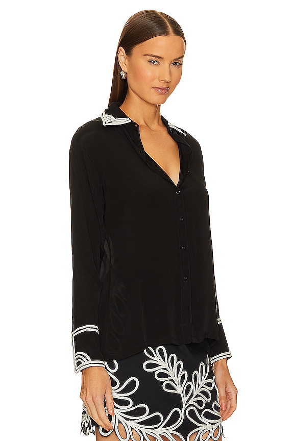 view 2 of 4 Morena Embroidered Blouse in Black