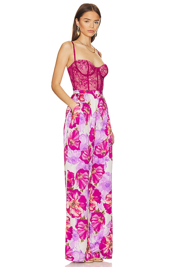 view 2 of 3 Tink Jumpsuit in Magenta Poppy
