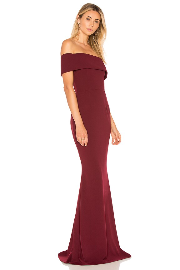 view 2 of 3 Titan Gown in Bordeaux