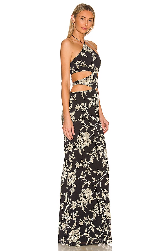view 2 of 3 ROBE DE SOIRÉE SLOANE in Black Floral