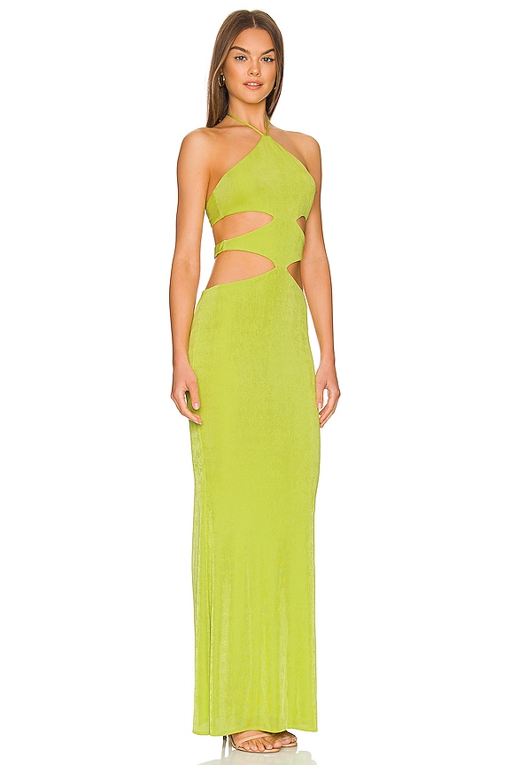 view 2 of 3 ROBE DE SOIRÉE SLOANE in Chartreuse